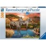 Puzzle Zebre La Apa, 500 Piese Ravensburger - 2